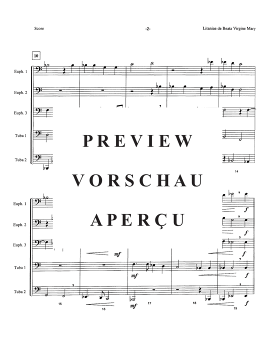 Product gallery: Page 4 of 21 Lianiae de Beata Virgine Mary , , (Tuba Quintet EEETT)