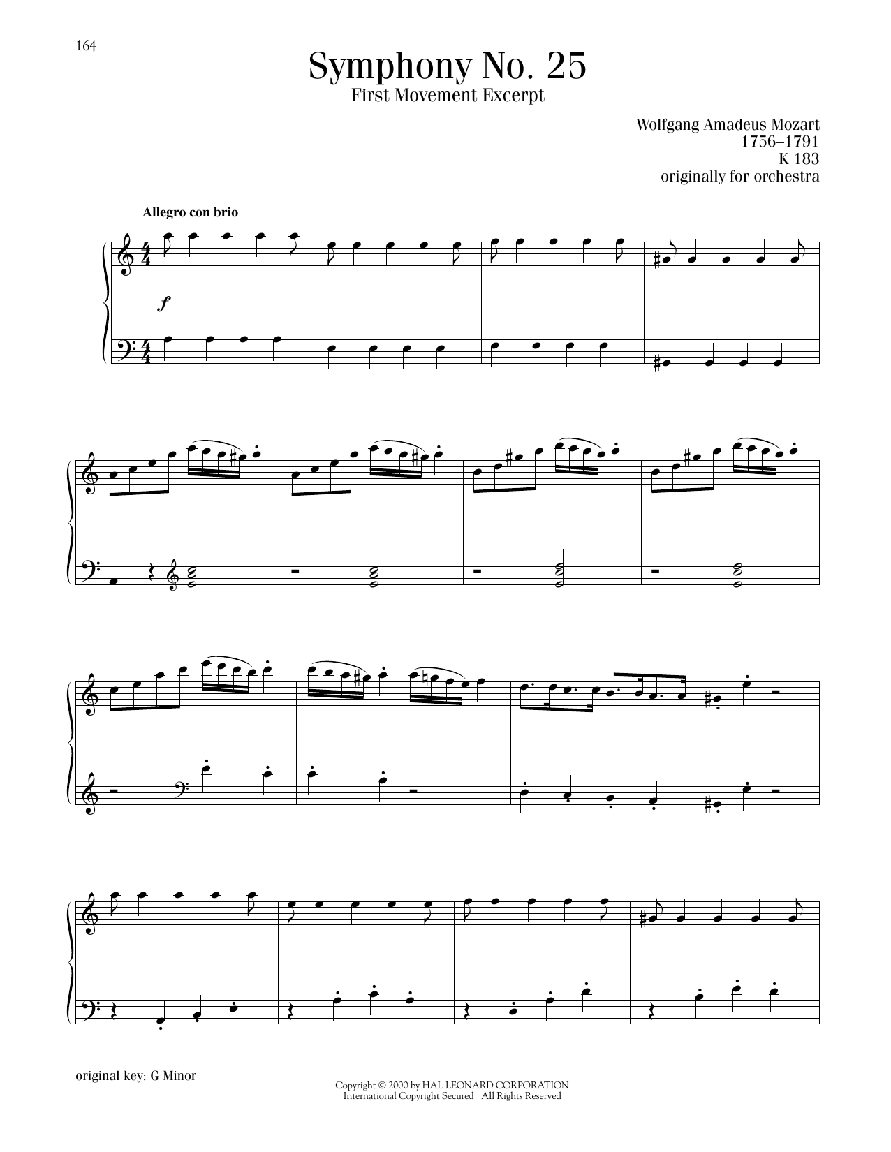 Produktbild zu: Symphony No. 25, First Movement Excerpt