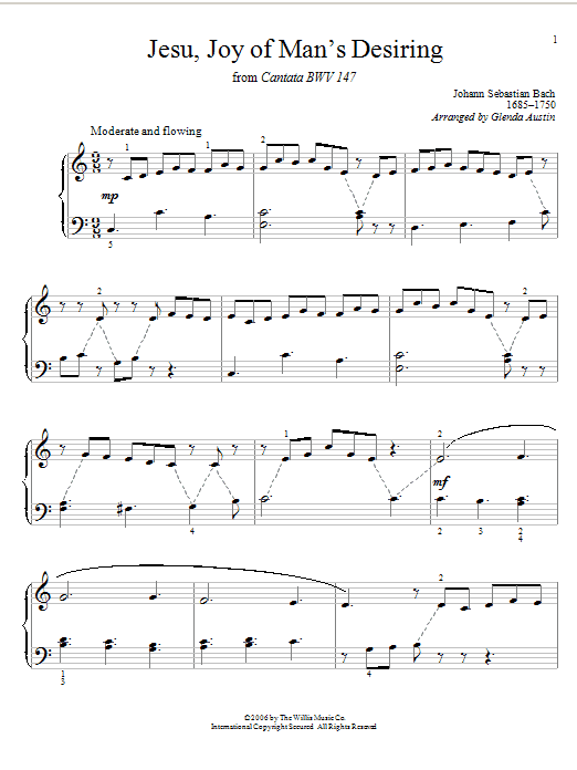 Produktgalerie: Seite 1 von 1 Jesu, Joy Of Man's Desiring, Johann Sebastian Bach, Klavier