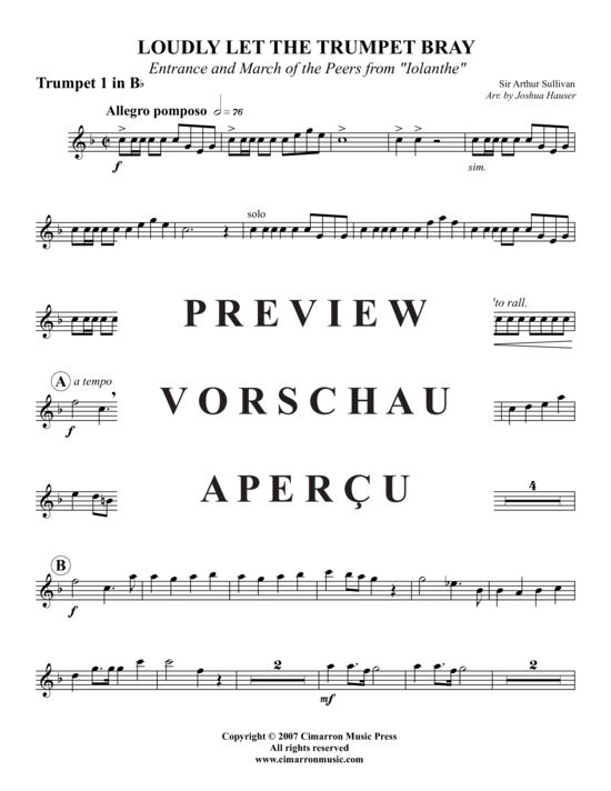 Produktgalerie: Seite 15 von 21 Loudly Let the Trumpet Bray , , (Blechbläserquintett)