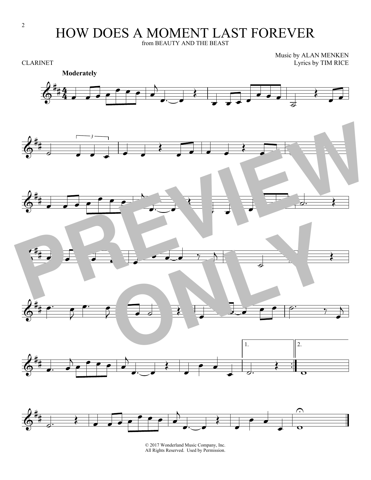 Product gallery: Page 1 of 1 How Does A Moment Last Forever (from Beauty And The Beast), Celine Dion