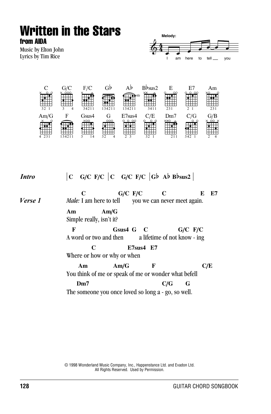 Produktbild zu: Written In The Stars (from Aida)