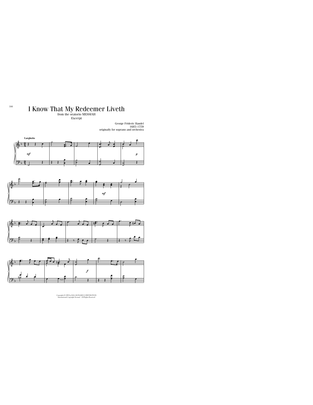 Produktbild zu: I Know That My Redeemer Liveth