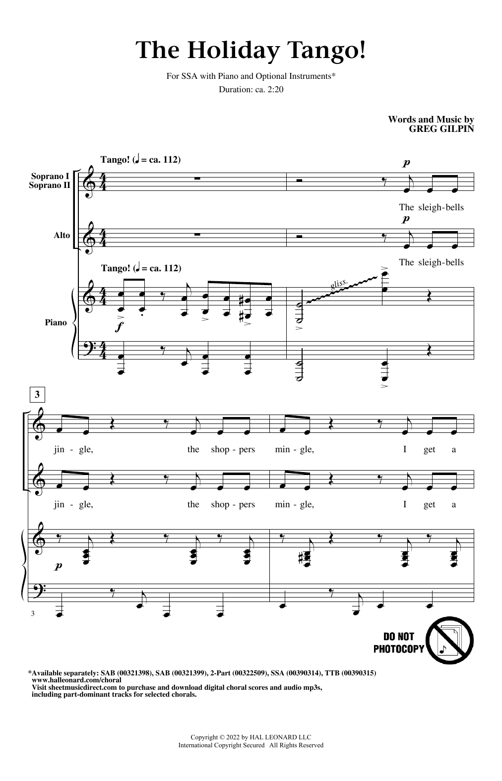 Produktgalerie: Seite 1 von 1 The Holiday Tango!, Greg Gilpin, Chor