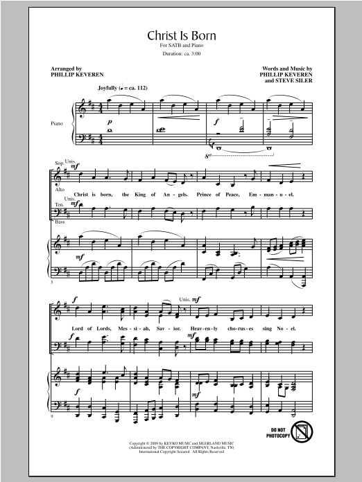Product picture to: Christ Is Born (arr. Phillip Keveren)