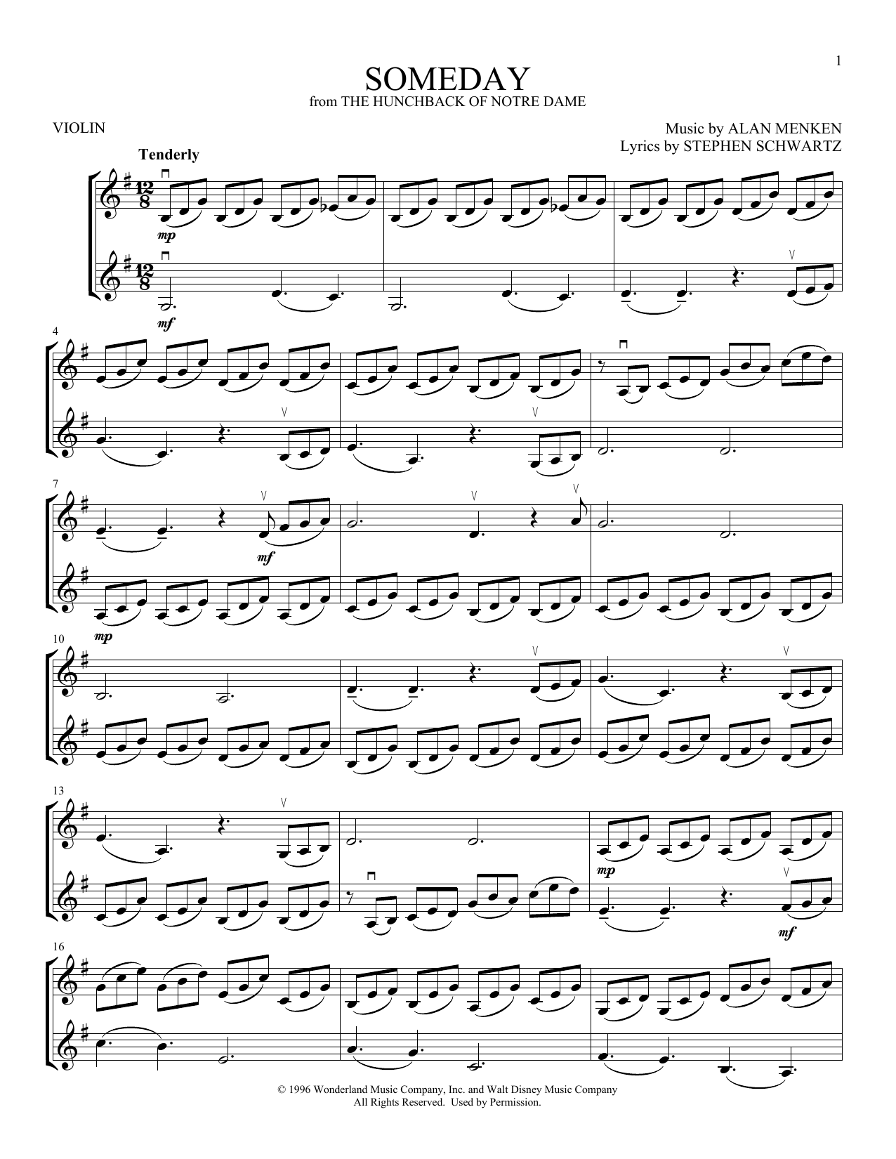 Product gallery: Page 1 of 1 Someday (from The Hunchback Of Notre Dame), All-4-One