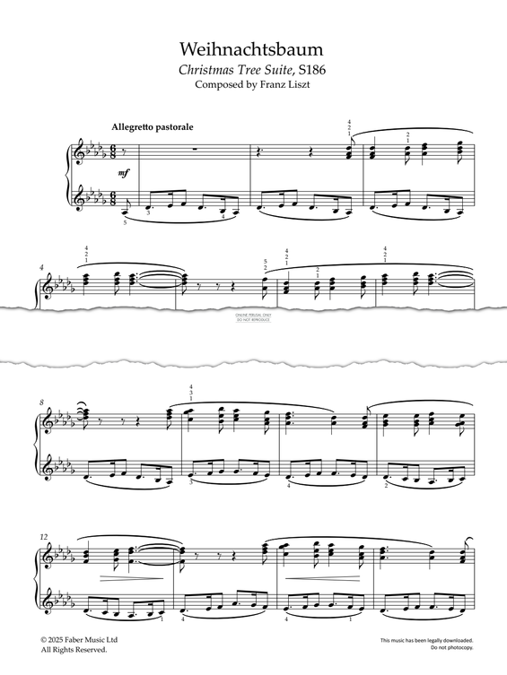Produktgalerie: Seite 1 von 1 Weihnachtsbaum, S186/R71: III. Die Hirten an der Krippe, Franz Liszt, Klavier