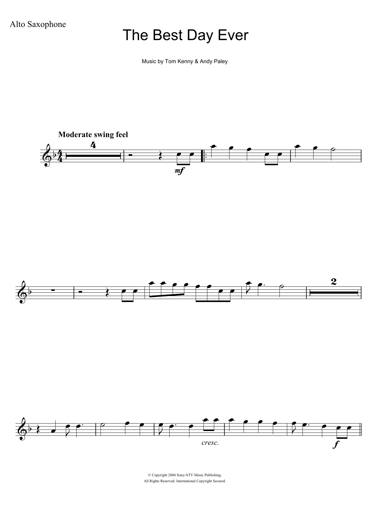 Product gallery: Page 1 of 1 The Best Day Ever (from The SpongeBob SquarePants Movie), Tom Kenny