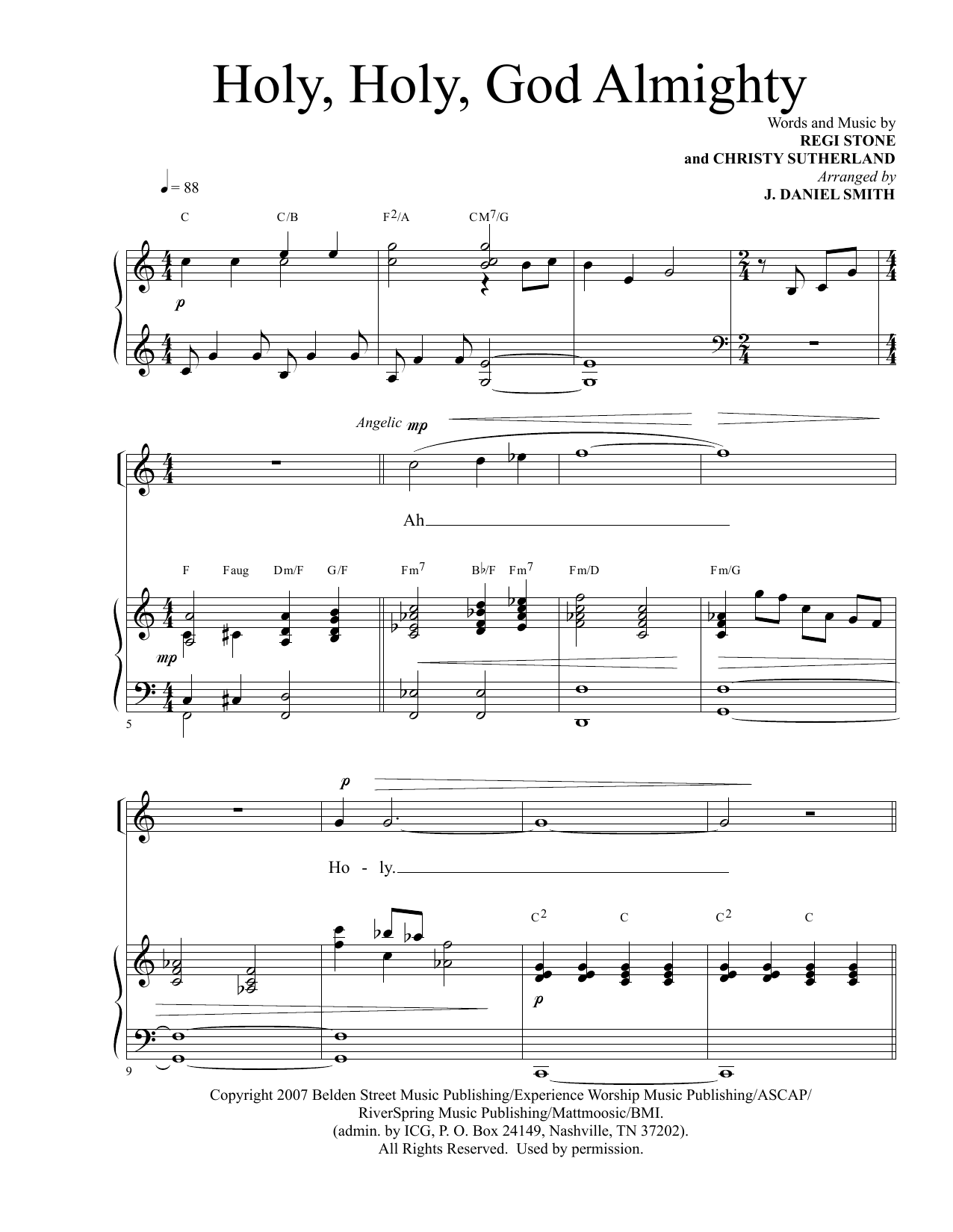 Product picture to: Holy, Holy God Almighty (arr. J. Daniel Smith)