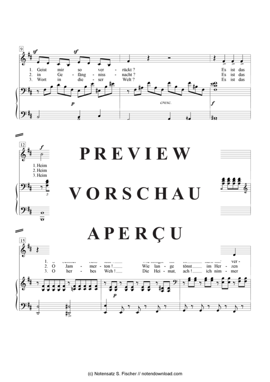 Product gallery: Page 3 of 4 Das Heimweh , , Piano and Voice