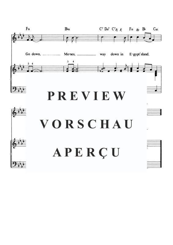 gallery: Go Down, Moses, , Voice and Piano