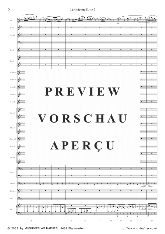 Product gallery: Page 7 of 11 Làrlesienne Suite Nr.2 - Menuett, , (large wind orchestra)