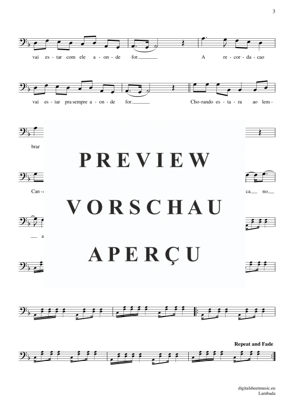 Product gallery: Page 4 of 4 Llorando Se Fue, Kaoma, (Posaune / Bariton)