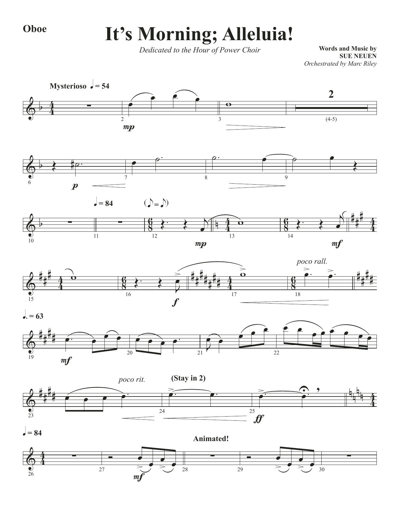 Produktbild zu: It's Morning; Alleluia! - Oboe