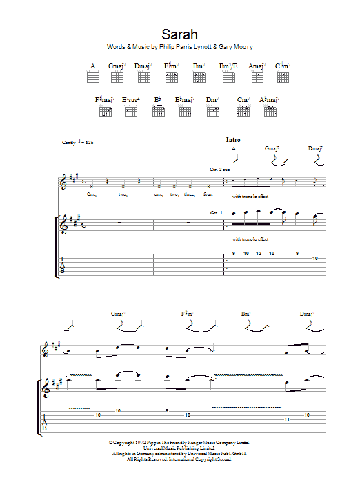 Produktgalerie: Seite 1 von 1 Sarah, Thin Lizzy, Gitarre