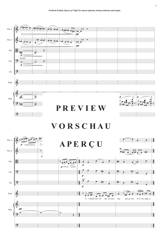 Product gallery: Page 6 of 21 Spaces of Night , , (mezzo soprano, organ + string orchestra)