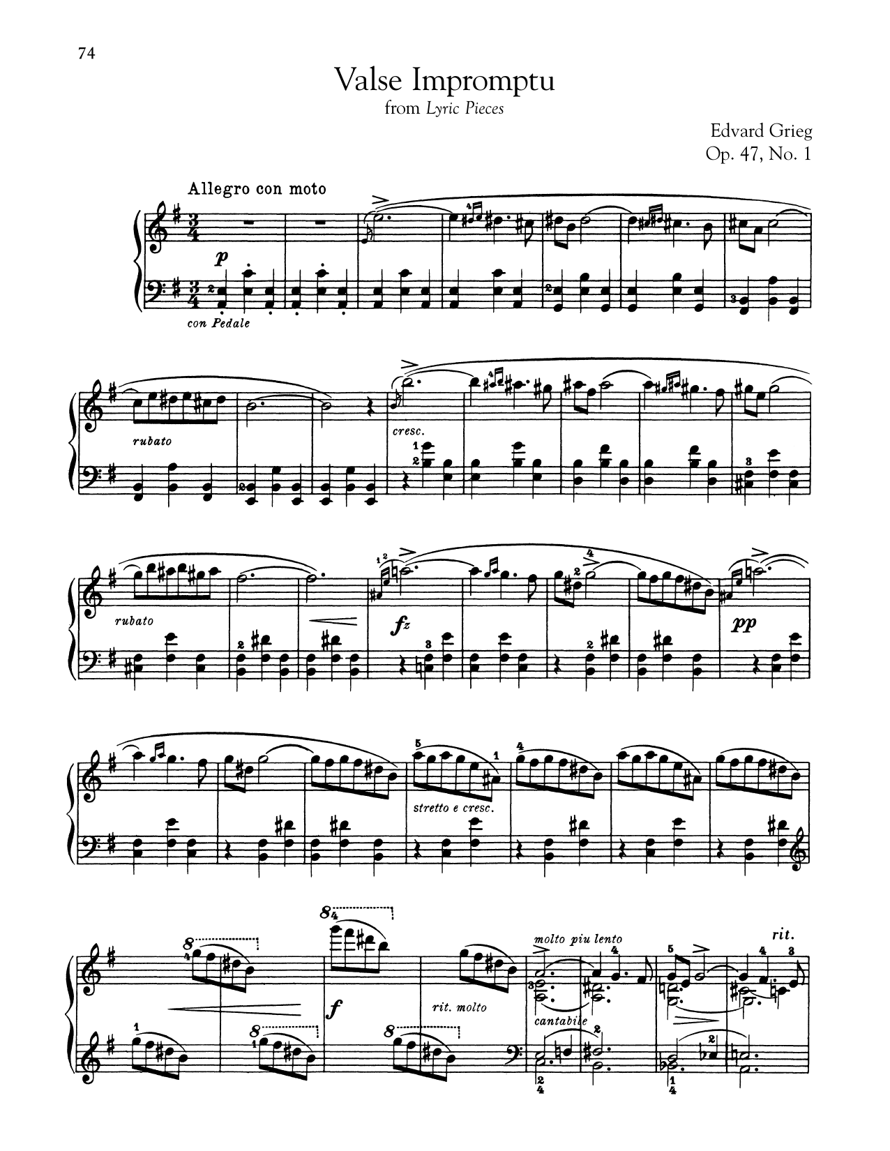 Product picture to: Valse Impromptu, Op. 47, No. 1
