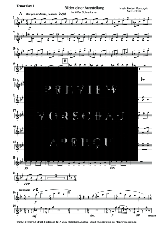 Produktgalerie: Seite 10 von 11 Der Ochsenkarren, , Saxophon Quintett