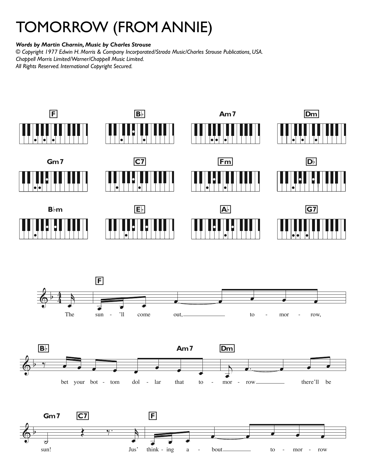 Produktbild zu: Tomorrow (from Annie)