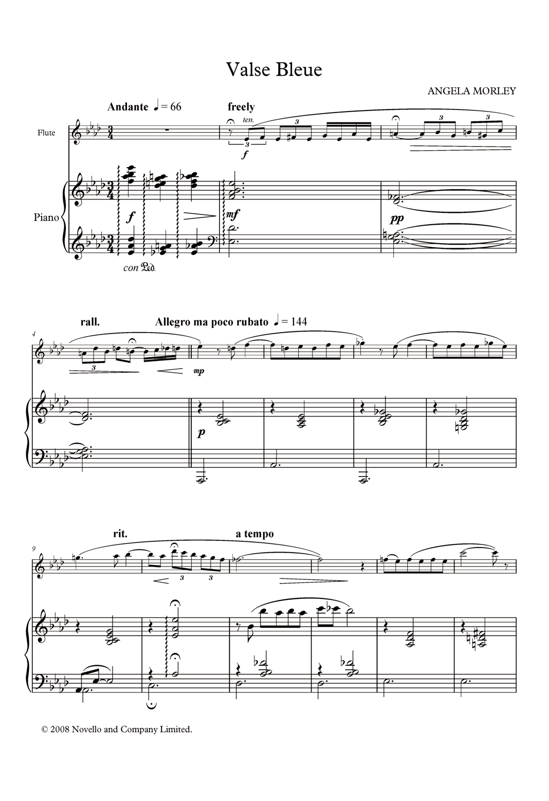 Product gallery: Page 1 of 1 Valse Bleue (score and parts), Angela Morley