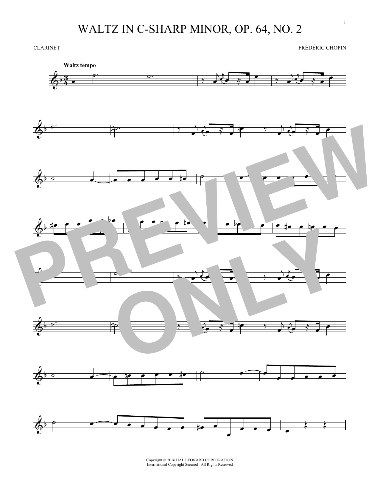 Product gallery: Page 1 of 1 Waltz In C-Sharp Minor, Op. 64, No. 2, Frédéric Chopin