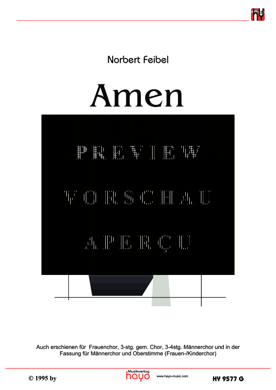 gallery: Amen, , (Gemischter Chor und Vorsänger)