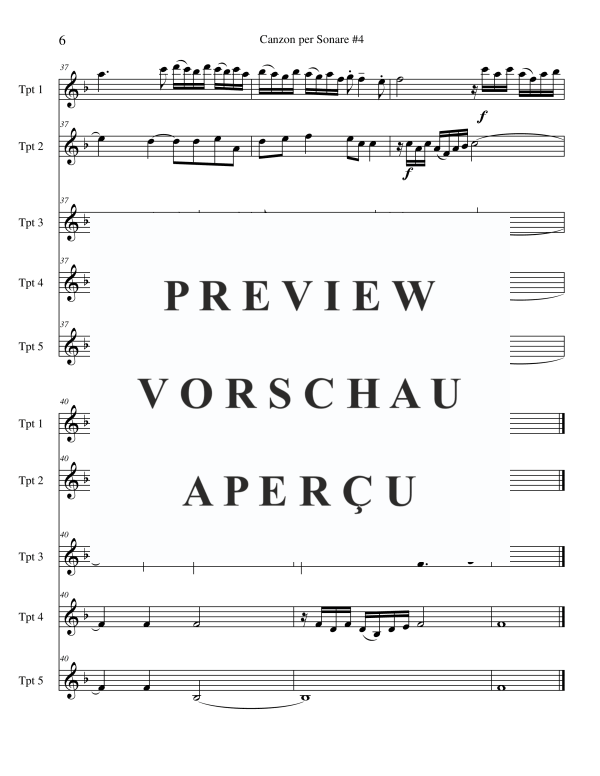 Product gallery: Page 8 of 11 Canzon per Sonare #4, , Trumpet Quintet