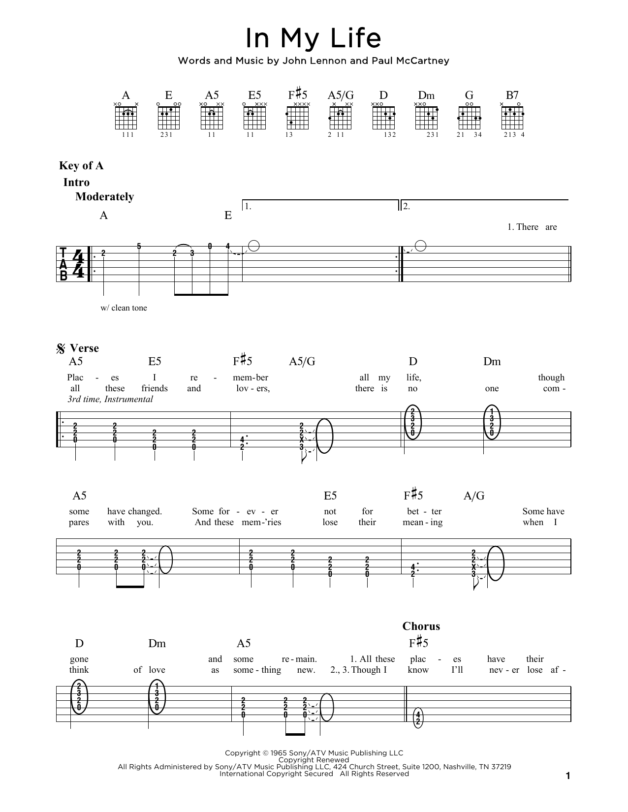 Produktgalerie: Seite 1 von 1 In My Life, The Beatles, Gitarre