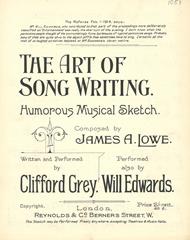 cover: The Art Of Song Writing, Will Edwards