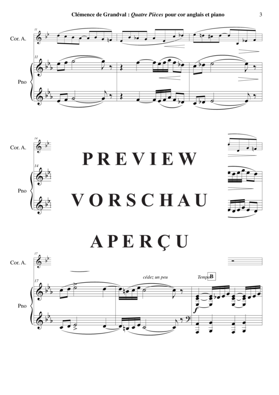 Produktgalerie: Seite 4 von 21 Quatre Pièces , , (Englischhorn + Klavier)