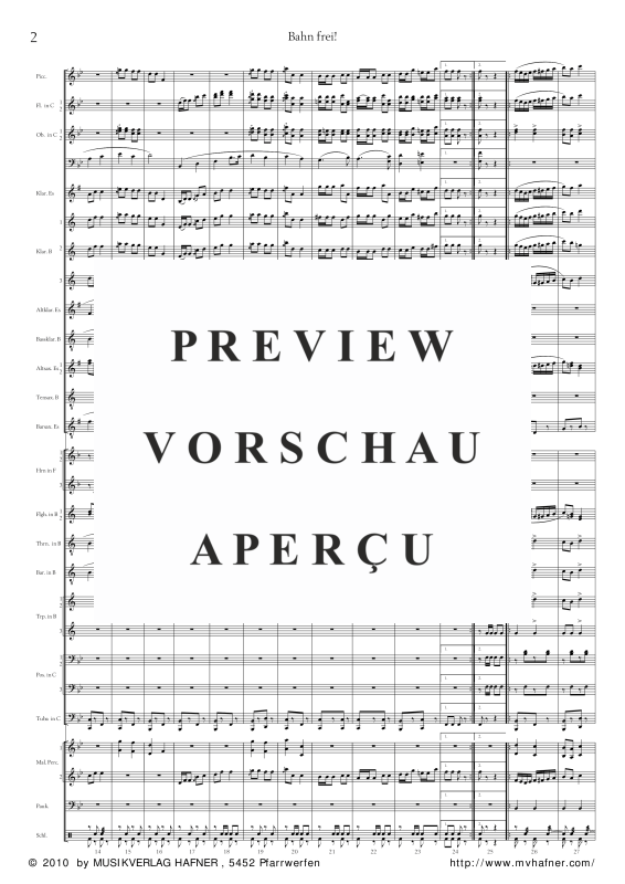 Product gallery: Page 7 of 11 Bahn frei, , (large wind orchestra)
