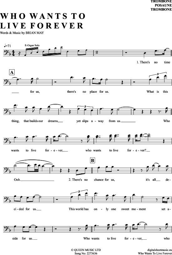 Product picture to: Who Wants To Live Forever Queen