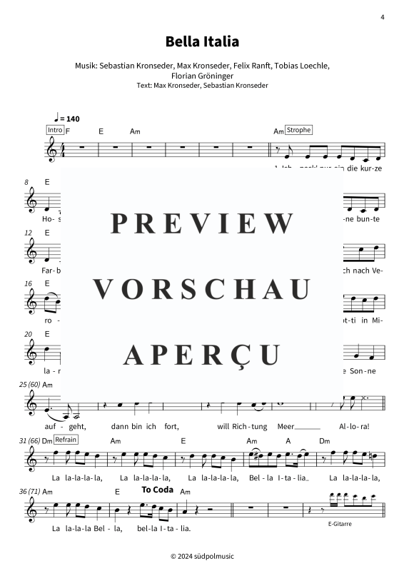 gallery: Bayrische Popmusik - Leadsheets von DeSchoWieda, DeSchoWieda, Gesang & Akkorde