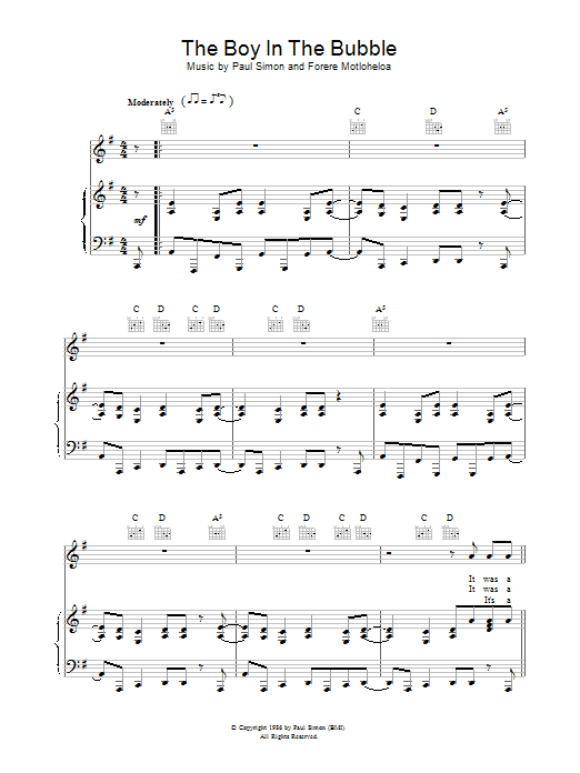 Produktgalerie: Seite 1 von 1 The Boy In The Bubble, Paul Simon, Gesang, Gitarre, Klavier