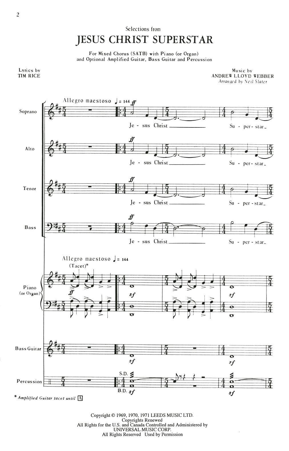 Produktbild zu: Selections from Jesus Christ Superstar (arr. Neil Slater)