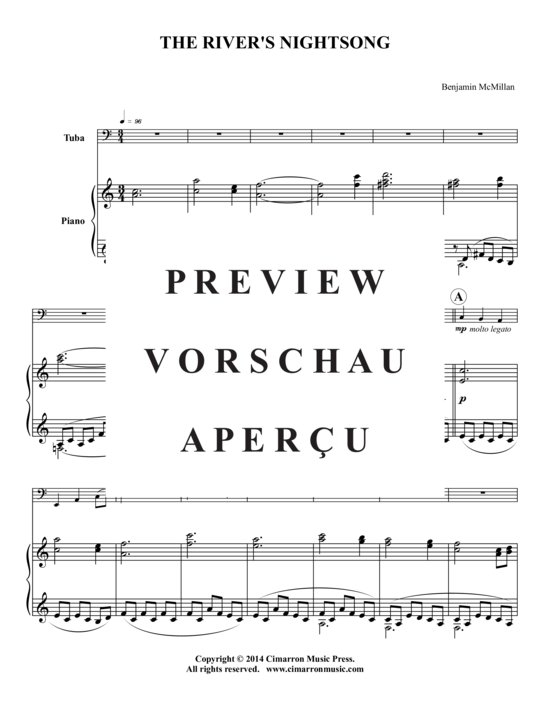 Product gallery: Page 2 of 11 River's Nightsong, The , , (tuba + piano)