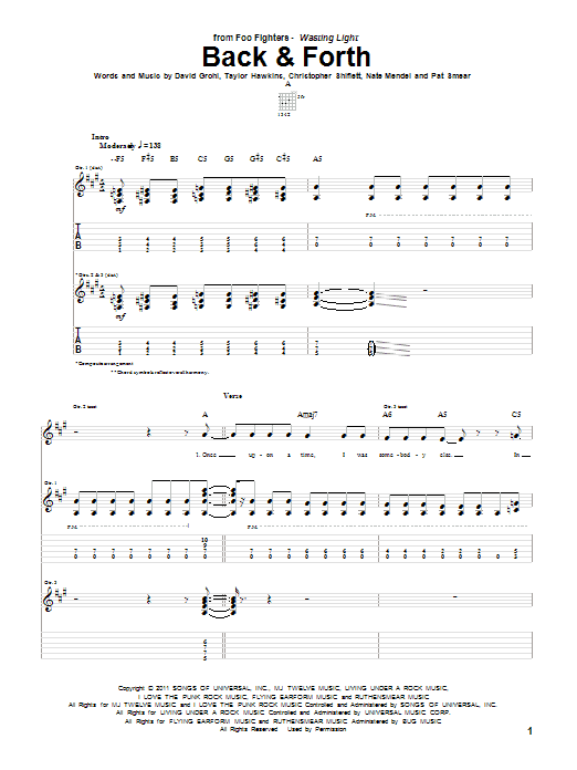 Product gallery: Page 1 of 1 Back & Forth, Foo Fighters