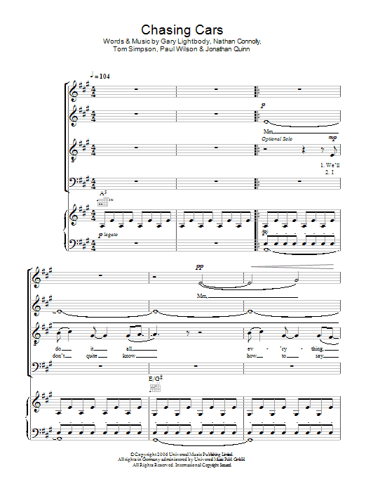 Produktbild zu: Chasing Cars