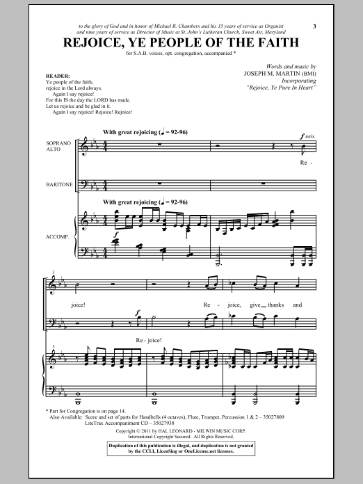 Produktbild zu: Rejoice, Ye People Of The Faith