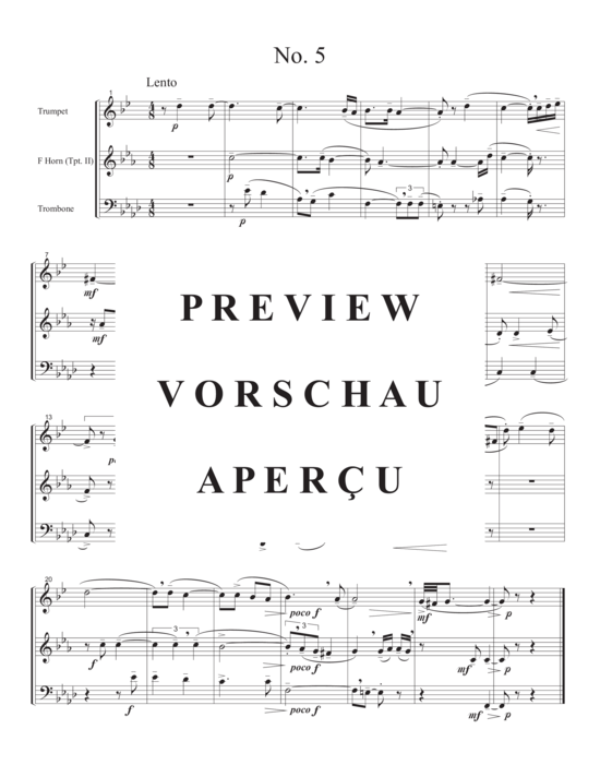 Produktgalerie: Seite 10 von 21 Pocono Trios , , (Trio für Trompete in B, Horn/Trompete in B + Posaune/Euphonium)