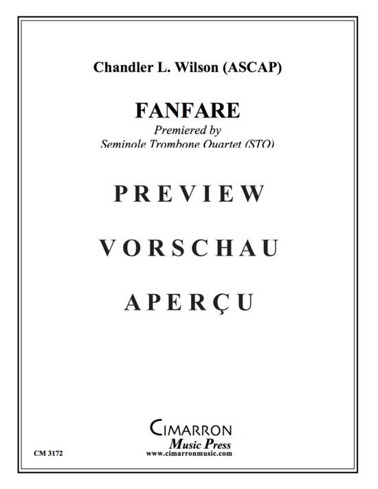 Product gallery: Page 2 of 11 Fanfare , , (Trombone quartet)