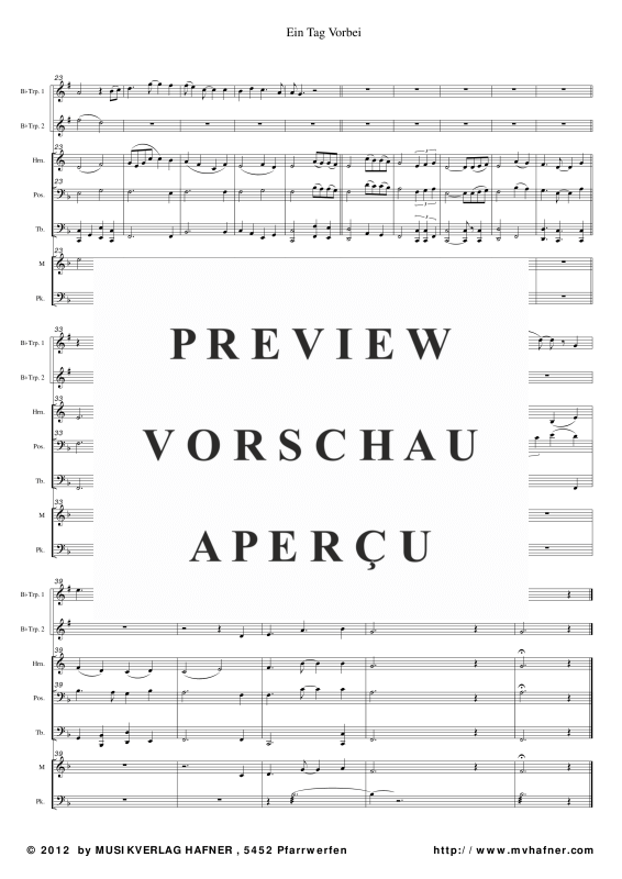 gallery: Ein Tag vorbei, , (Blechbläser Quintett)