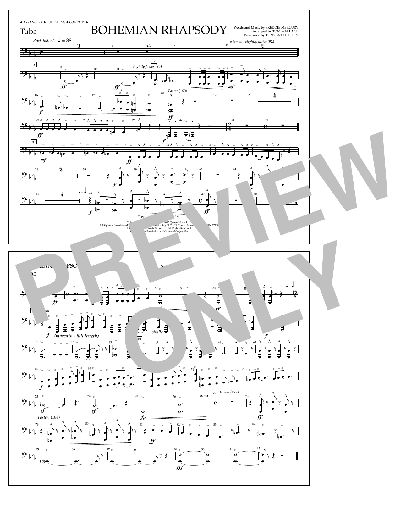 Product picture to:  Bohemian Rhapsody - Tuba - Tom Wallace
