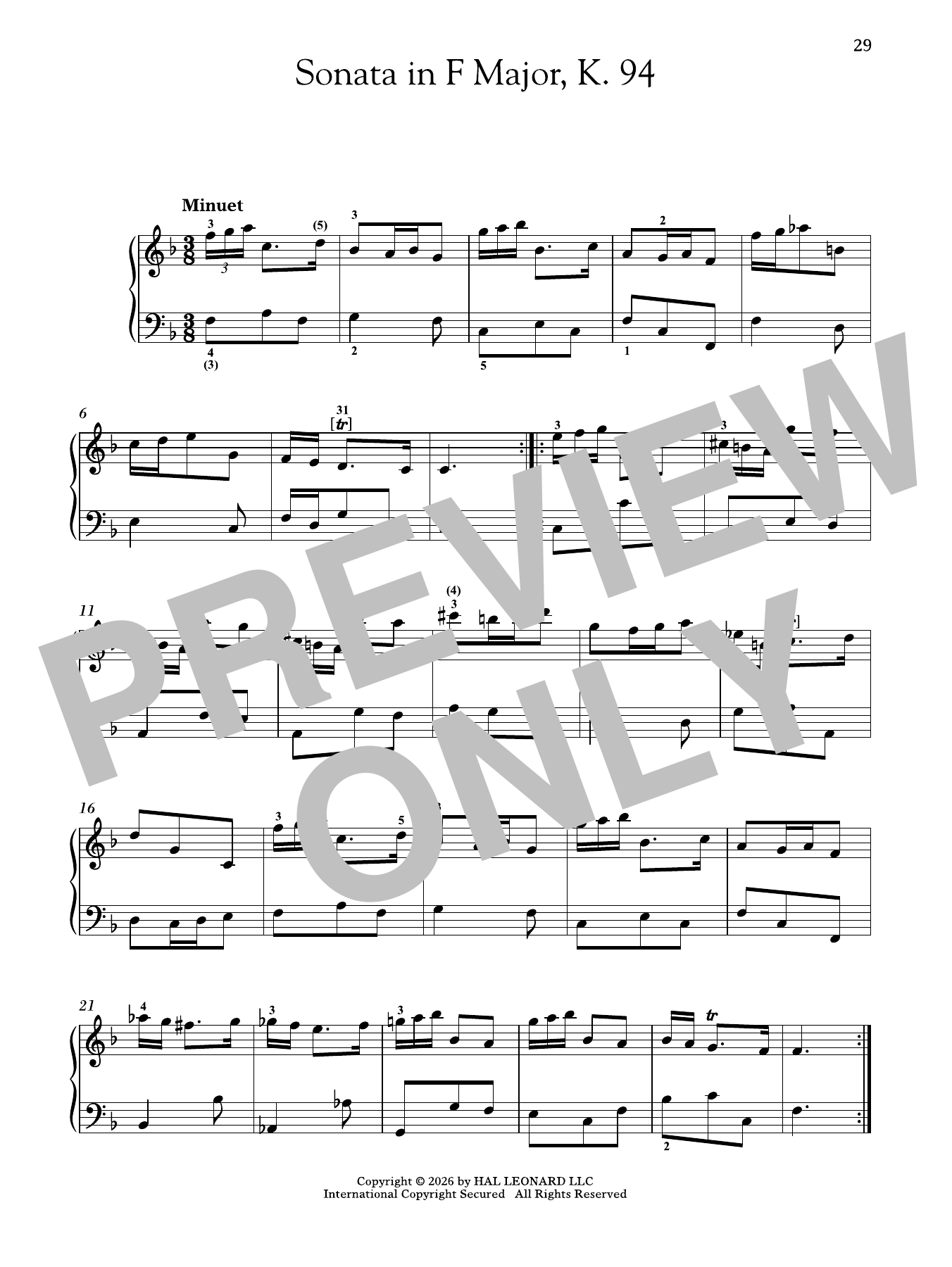 Produktgalerie: Seite 1 von 1 Sonata In F Major, K. 94, Domenico Scarlatti, Klavier