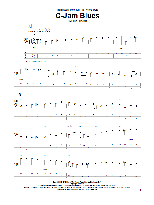 Produktgalerie: Seite 1 von 1 C-Jam Blues, Duke Ellington, E-Bass