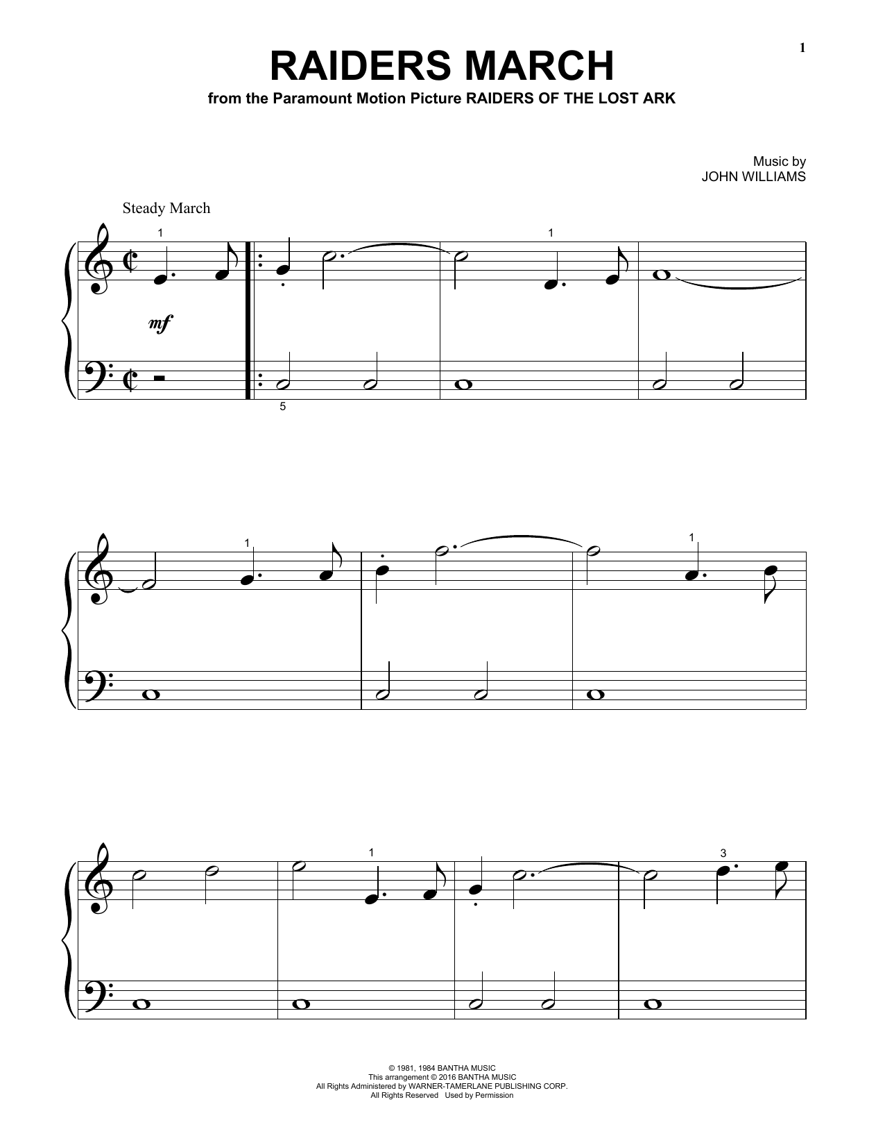 Produktgalerie: Seite 1 von 1 Raiders March, John Williams, Klavier