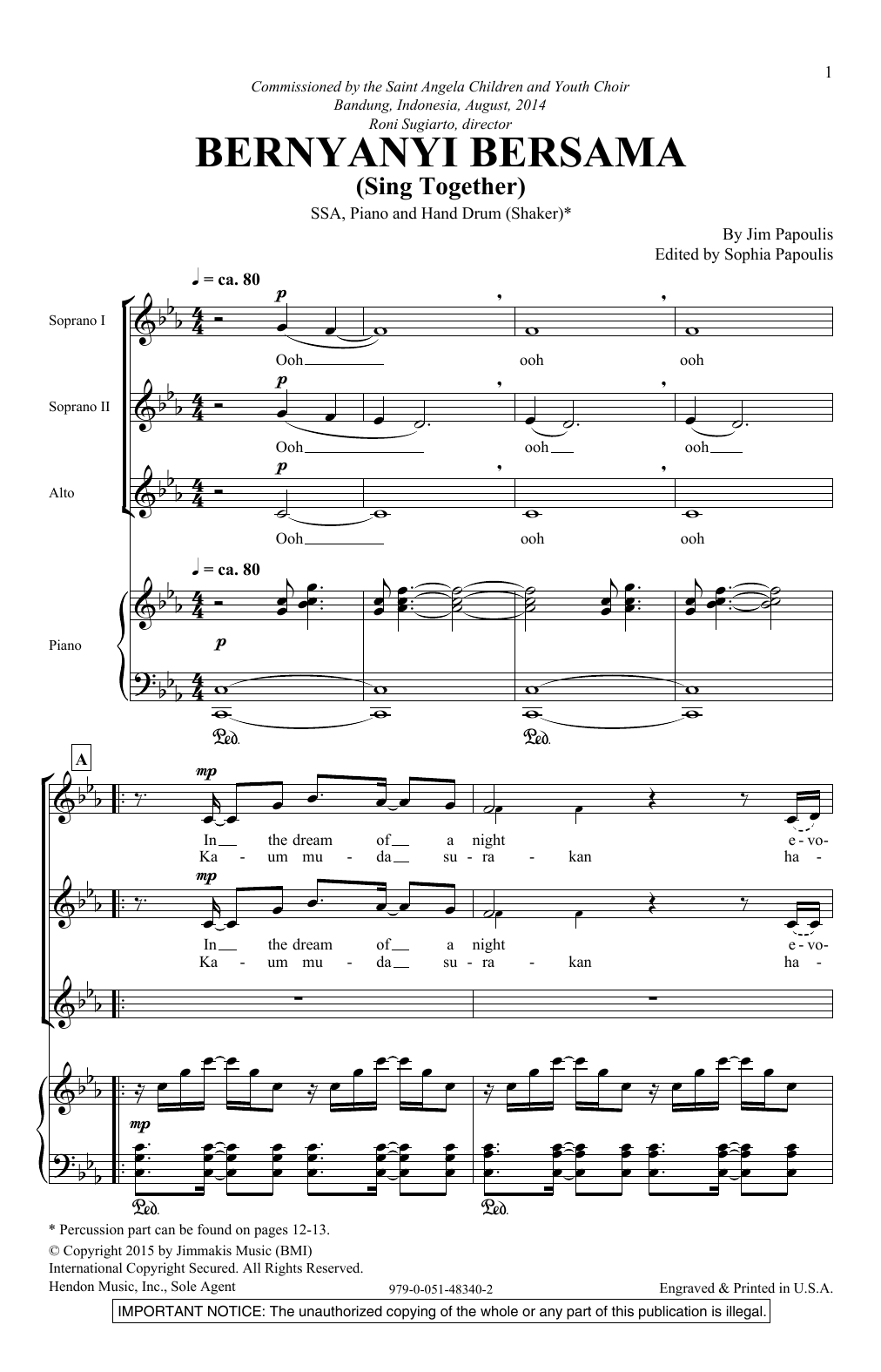 Produktgalerie: Seite 1 von 1 Bernyanyi Bersama, Jim Papoulis, Chor