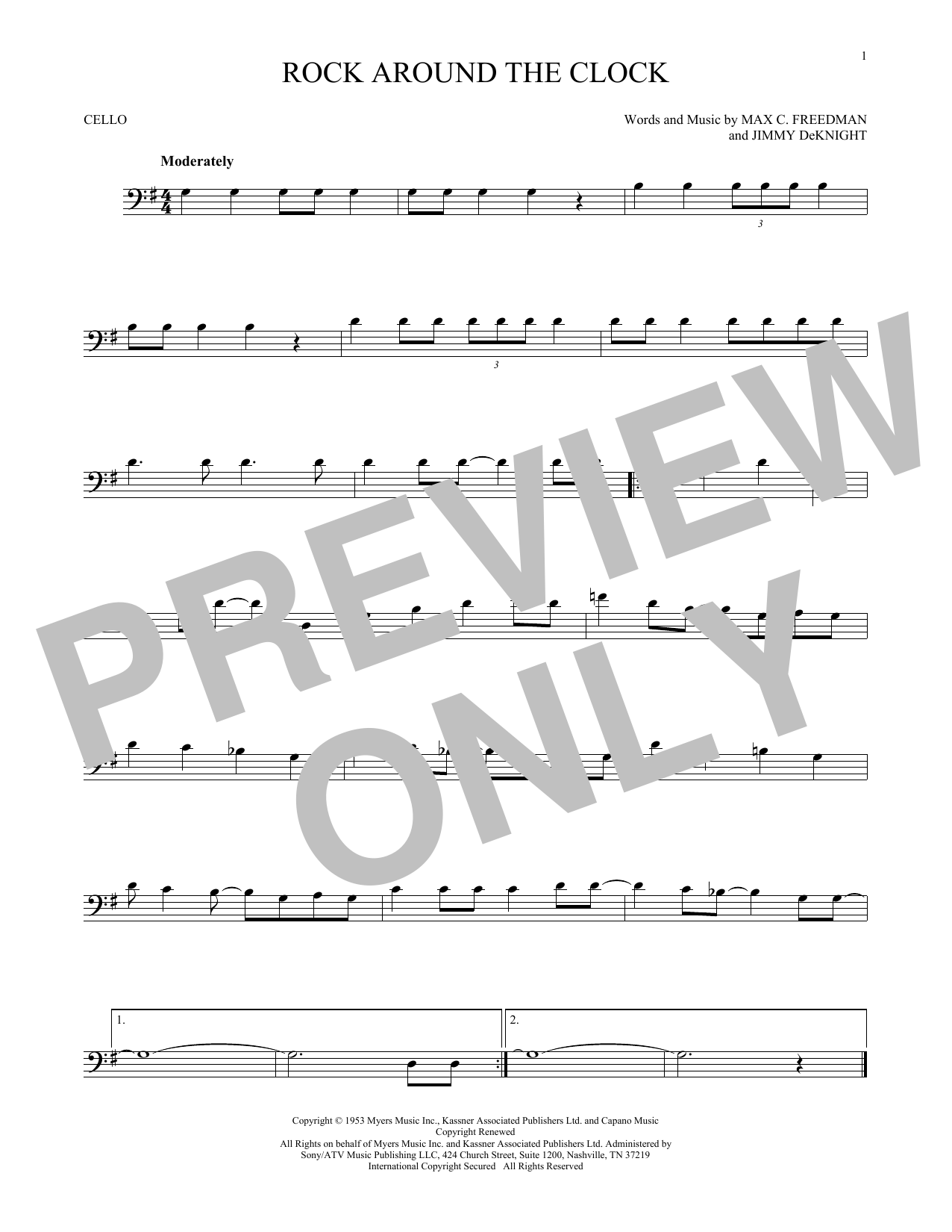 Produktgalerie: Seite 1 von 1 Rock Around The Clock, Bill Haley & His Comets, Violoncello