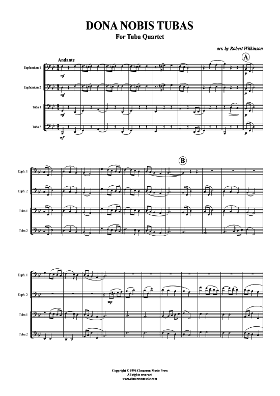 Product picture to: Dona Nobis Tubas Traditional