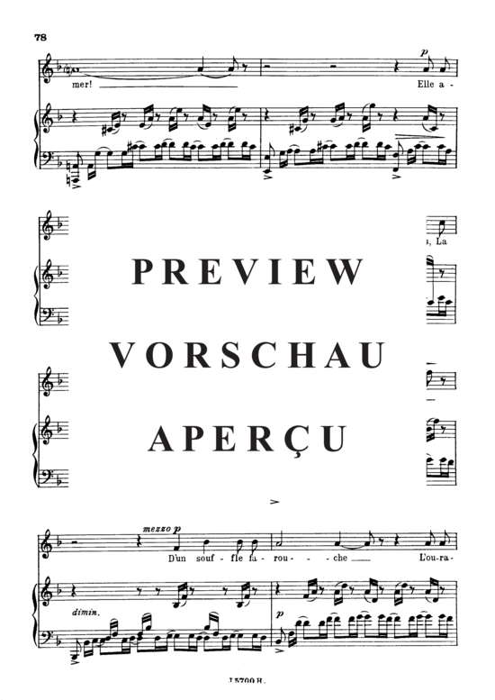 Product gallery: Page 3 of 6 La fleur qui va sur l'eau Op.85 No.2, , High Voice and Piano